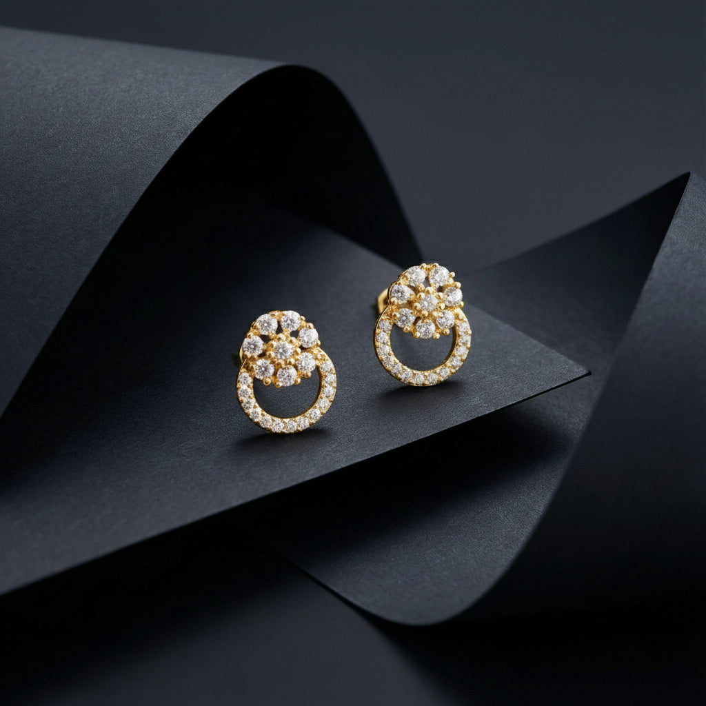 Floral Halo Studs