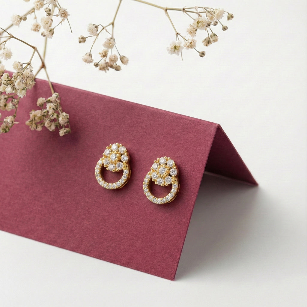 Floral Halo Studs