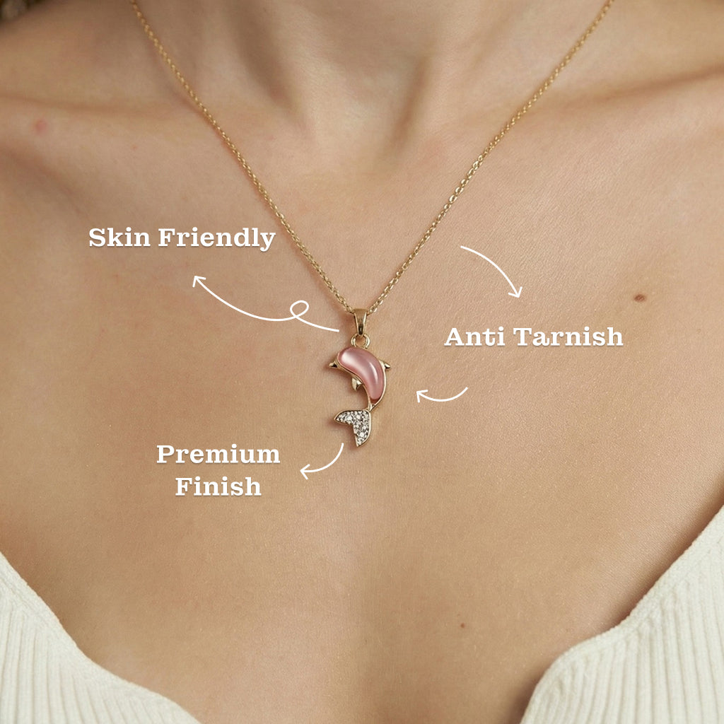 The Blush Dolphin Charm